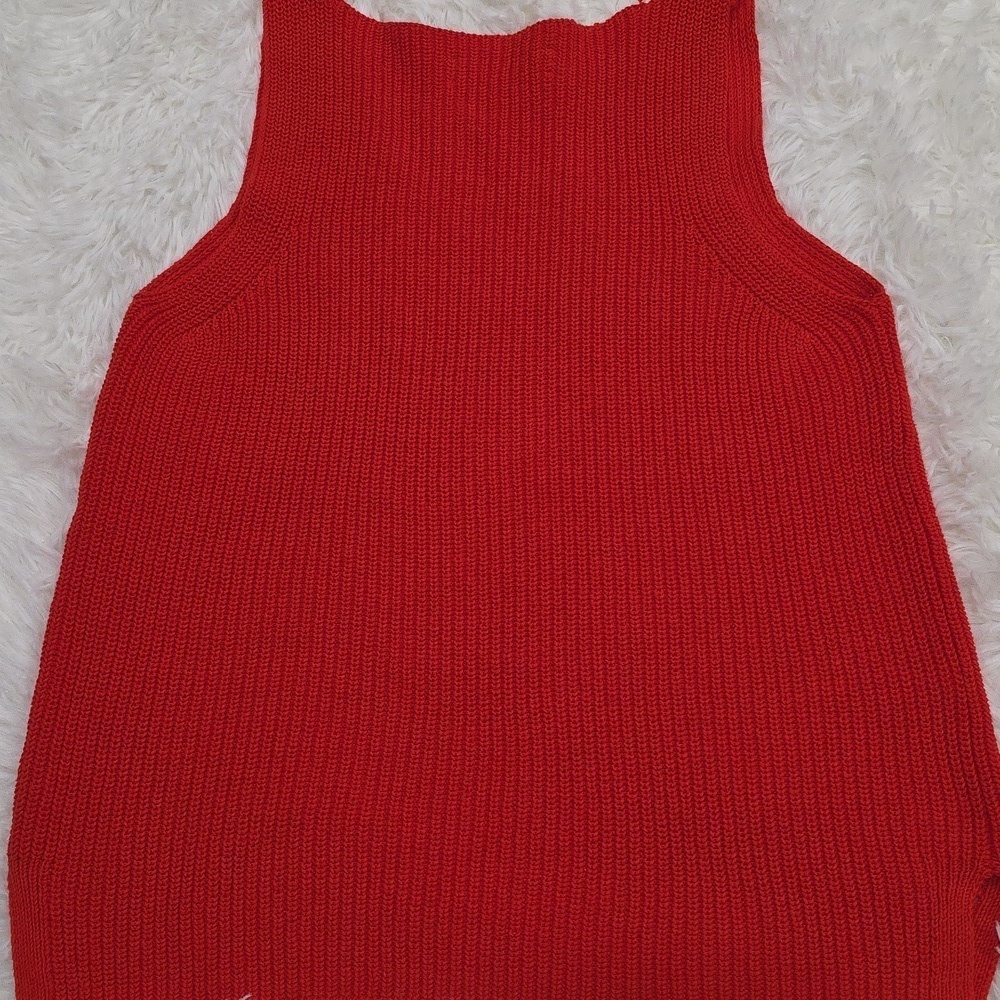 Loft Orange Knit Sleeveless Top. Size XS - Picture 4 of 5